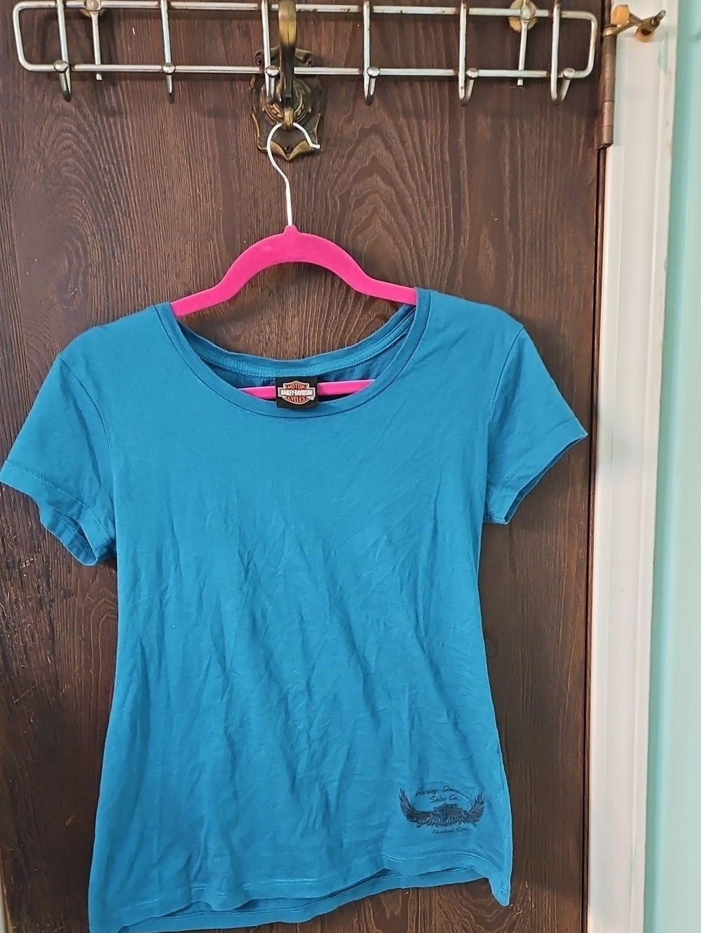 Harley-Davidson Women's Teal Crewneck Short Sleeve Tee